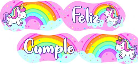 GUIRNALDA UNICORNIO ARCO IRIS X1