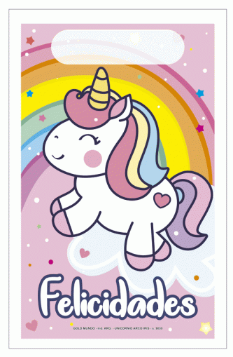 BOLSITA UNICORNIO A IRIS X10