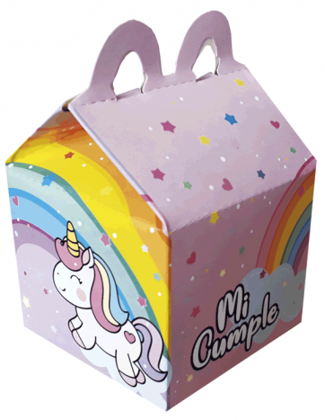 CAJITA UNICORNIO ARCO IRIS X5