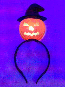 VINCHA CALABAZA C/LUZ x1