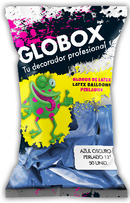 GLOBO PERL. GLOBOX 12" AZUL X50