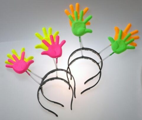 VINCHA RESORTE MANITOS FLUO X 6