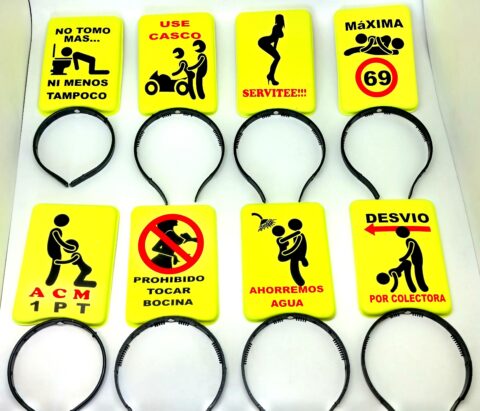 VINCHA RESORTE PICTOGRAMA X6