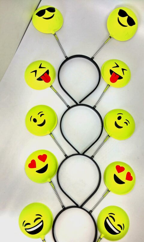 VINCHA RESORTE EMOTICON X6