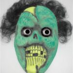 CARETA ZOMBIE FLUO C/PELO X1