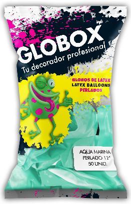 GLOBO PERL. GLOBOX 12" AQUA MARINA X50