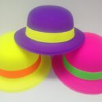 SOMBRERO BOMBIN FLUO C/CINTA FLUO X6