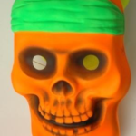 CARETA CALAVERA PIRATA FLUO X1