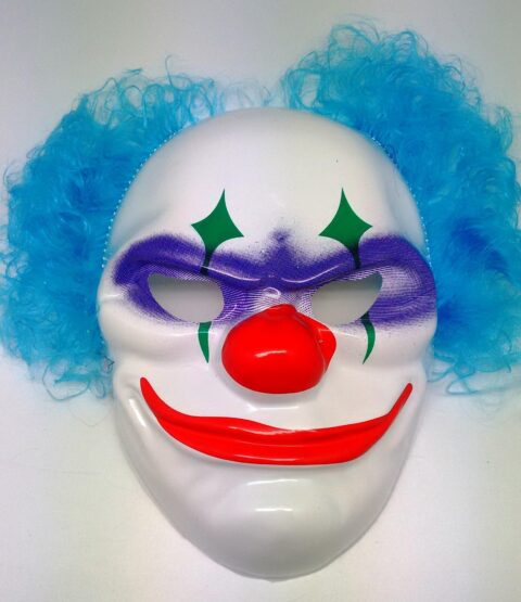 CARETA PAYASO CLOWN C/PELO X1