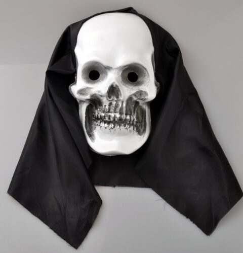 CARETA CALAVERA C/TELA X1