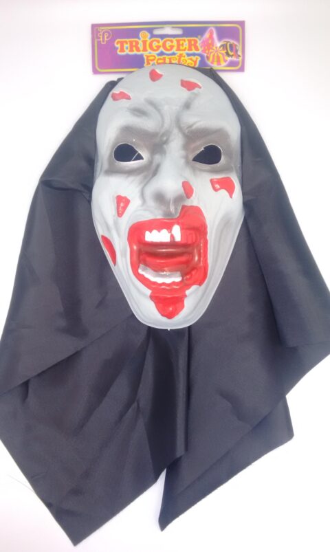 CARETA ZOMBIE REAL C/TELA X1