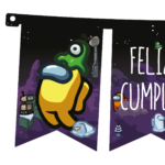 BANDERIN RECTANGULAR F/C AMONG US X1