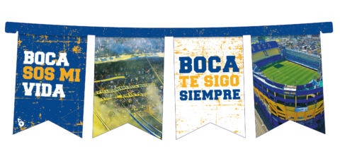 BANDERIN RECTANGULAR F/C BOCA X1