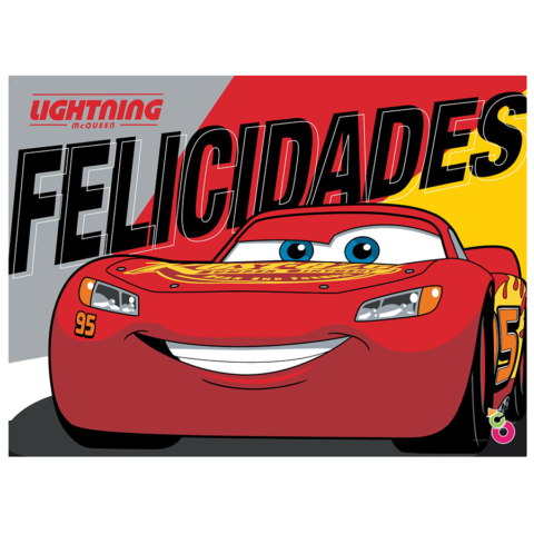 POSTER FELICIDADES CARS X1