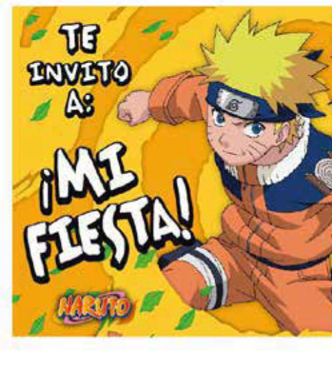 INVITACION NARUTO X10