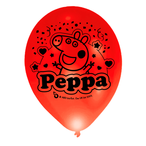 GLOBO LATEX "9" PEPPA PIG X25