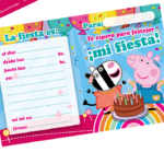 INVITACION PEPPA PIG X10