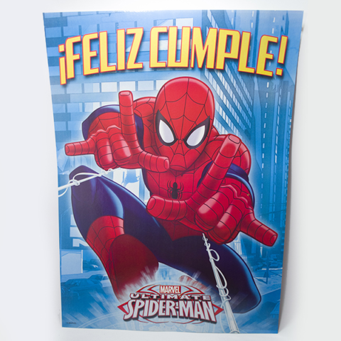 POSTER FELIZ CUMPLE SPIDER X1