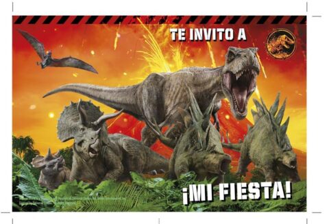 INVITACION JURASSIC WORLD X10