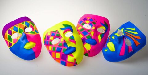 CARETA MUJER FLUO X1