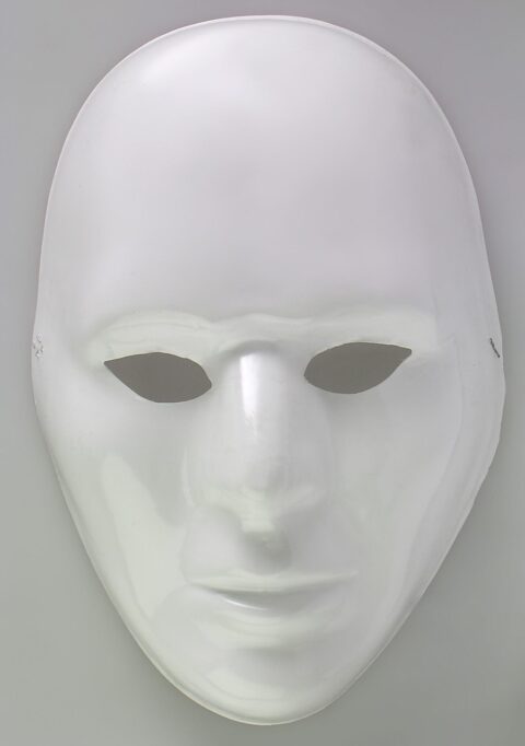 CARETA HOMBRE BLANCA X1