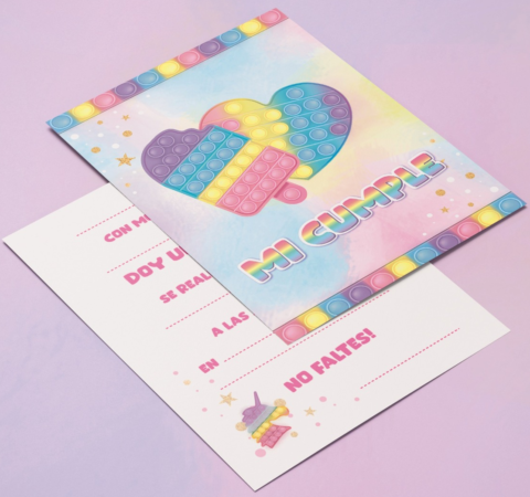 INVITACION POP IT X10