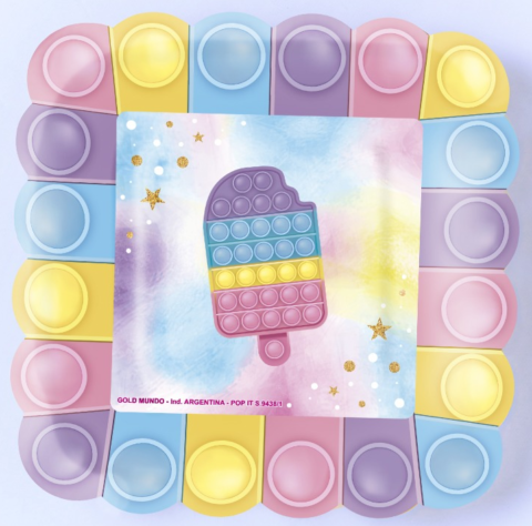 PLATO CUADRADO POP IT X8