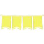 BANDERIN ARMADO AMARILLO PASTEL X1