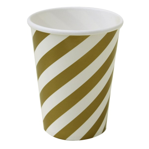 VASO POLIPAPEL ORO X8