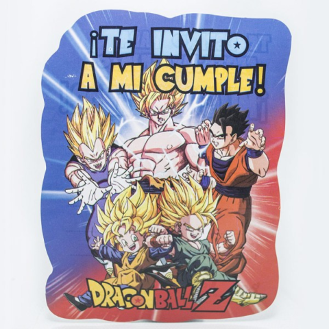 INVITACION DRAGON BALL Z X10