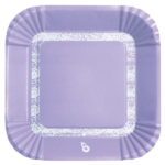PLATO CUADRADO VIOLETA PASTEL X8