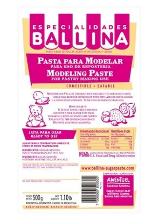 PASTA P/MODELAR BALLINA 500 GRS