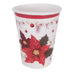 VASO POLIP NAVIDAD X8