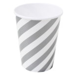 VASO POLIPAPEL PLATA X8