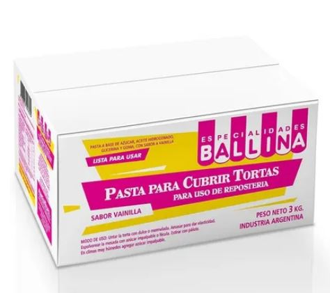 PASTA P/CUBRIR TORTAS X3KG VAINILLA