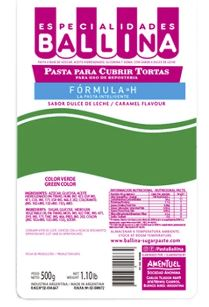 PASTA P/CUBRIR TORTA VERDE FORM H X500GRS
