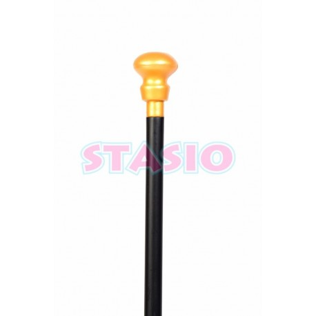 BASTON NEGRO EMPUÑADURA DORADA X1