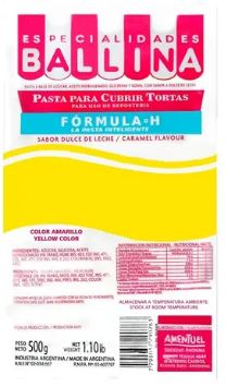 PASTA P/CUBRIR TORTA AMARILLA FORM H X500GRS