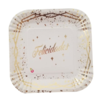 PLATO FELICIDADES BLANCO X8