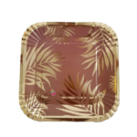 PLATO STAMP HOJAS ROSA GOLD X8