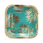 PLATO STAMPING HOJAS VERDE X8