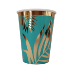 VASO POLIP HOJAS VERDE X8