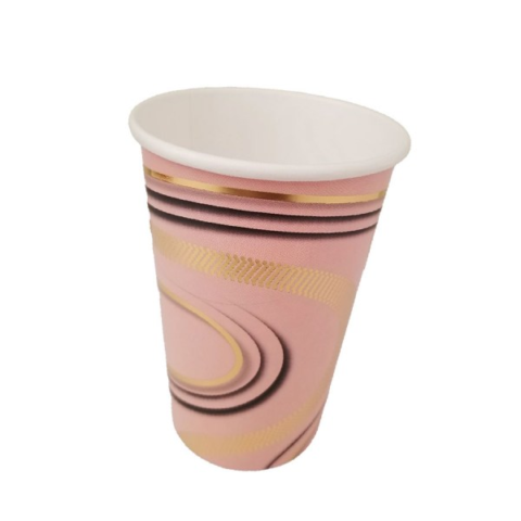 VASO POLIP ONDAS ROSA X8