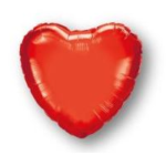 GLOBO METALIZADO CORAZON 40CM X1