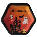 PLATO HEXAGONAL GDE HALLOWEEN X8