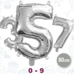 GLOBO METAL Nº2 PLATA 80CM X1