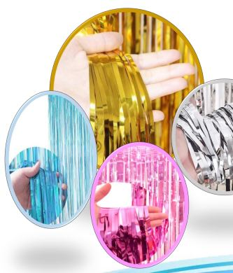 CORTINA METALIZADA DORADA NASH 1 X 2 MTS X1