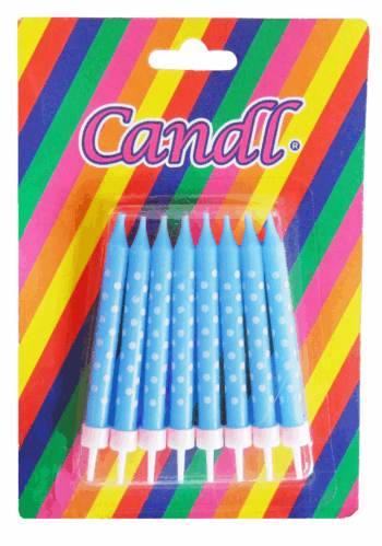 VELA CELESTE LUN BCO X8