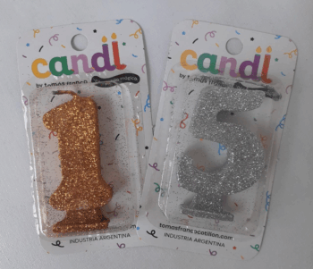 VELA PLATA BRILLO Nº1 X1