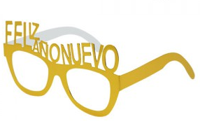LENTES AÑO NUEVO DORADO X1